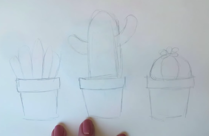 Рисунки кактуса для детей