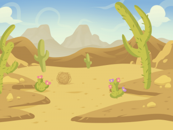 Как легко нарисовать кактус в пустыне?