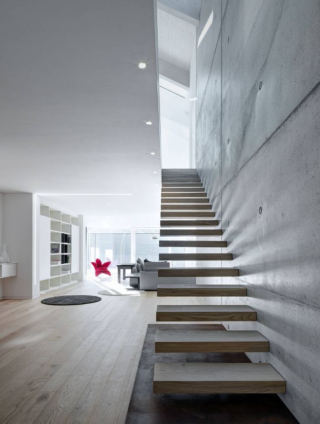 Floating staircases are a modern take on a standard style.