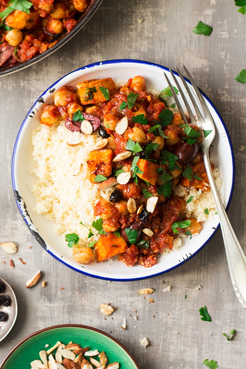 moroccan chickpea stew top down