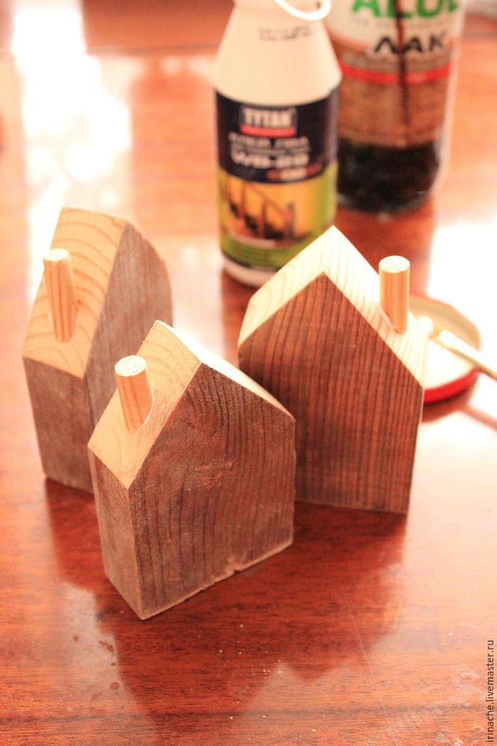 Делаем мини-домики из дерева для декора, фото № 11