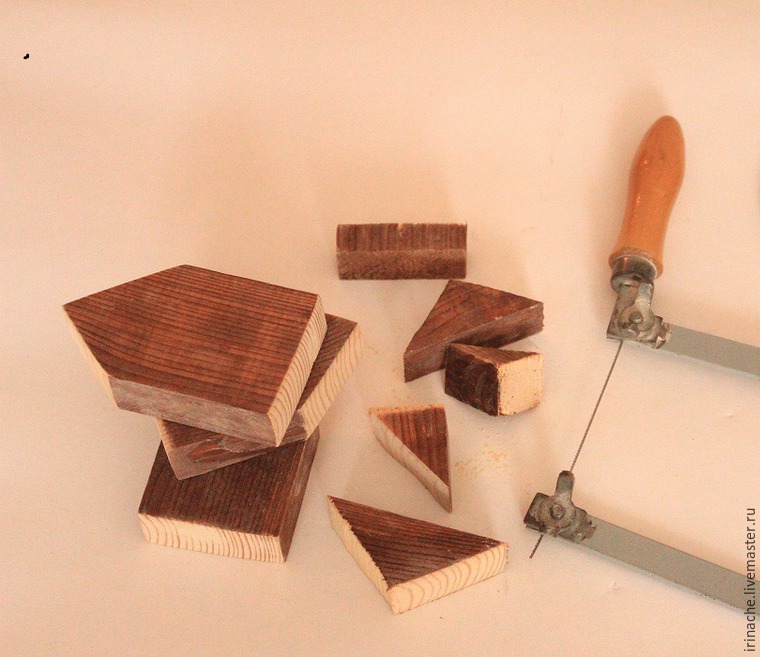 Делаем мини-домики из дерева для декора, фото № 5