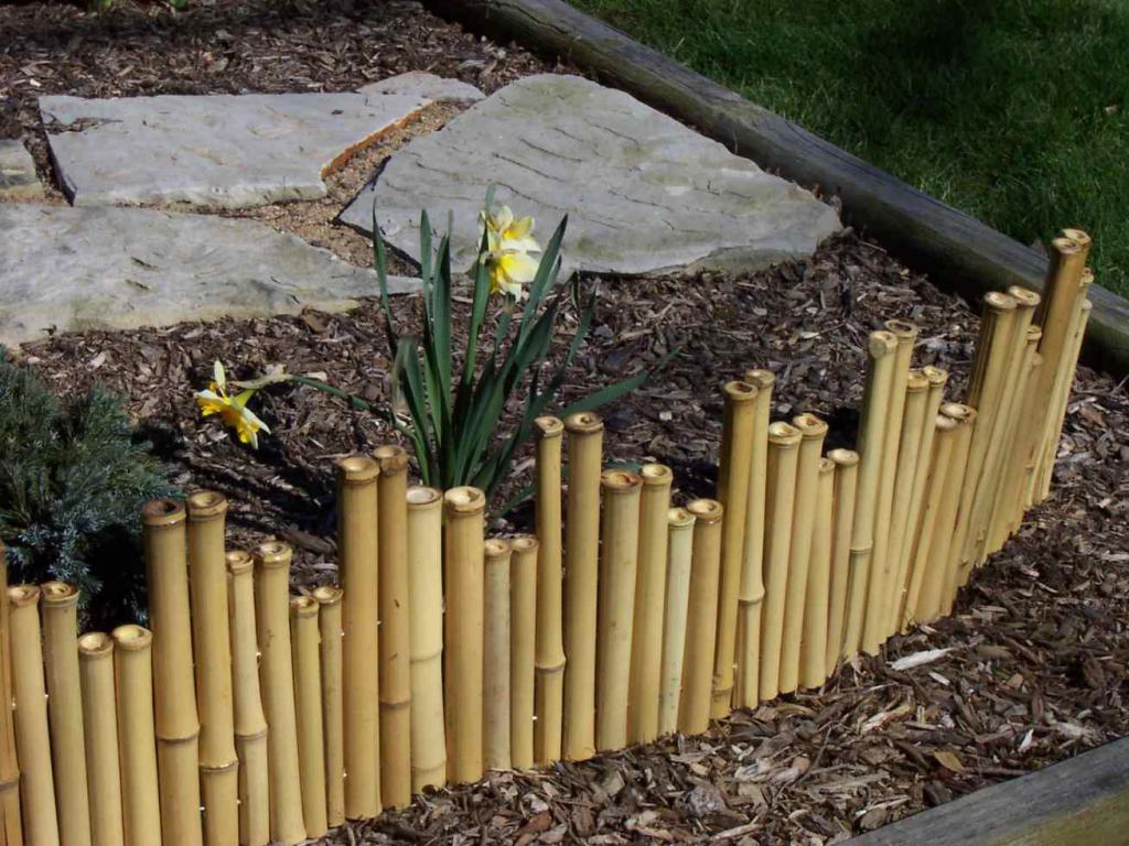 декоративный забор из бамбука