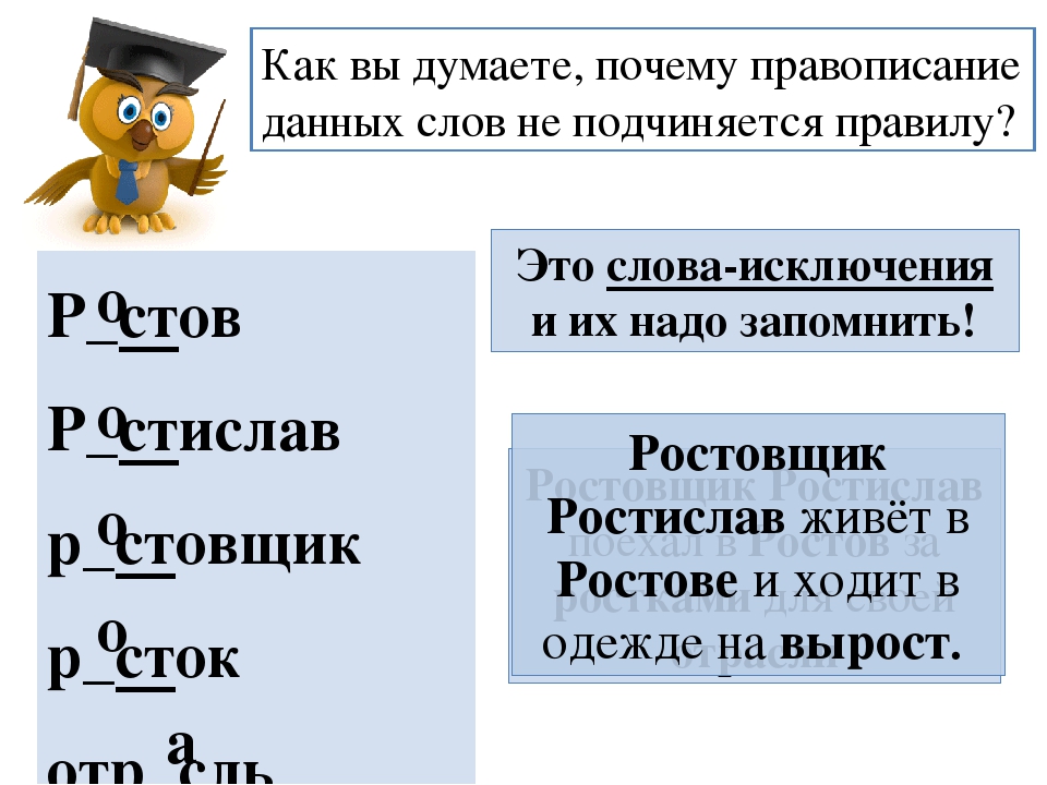 Слово растет или ростет как правильно