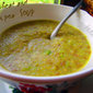 Buckwheat and green pea soup