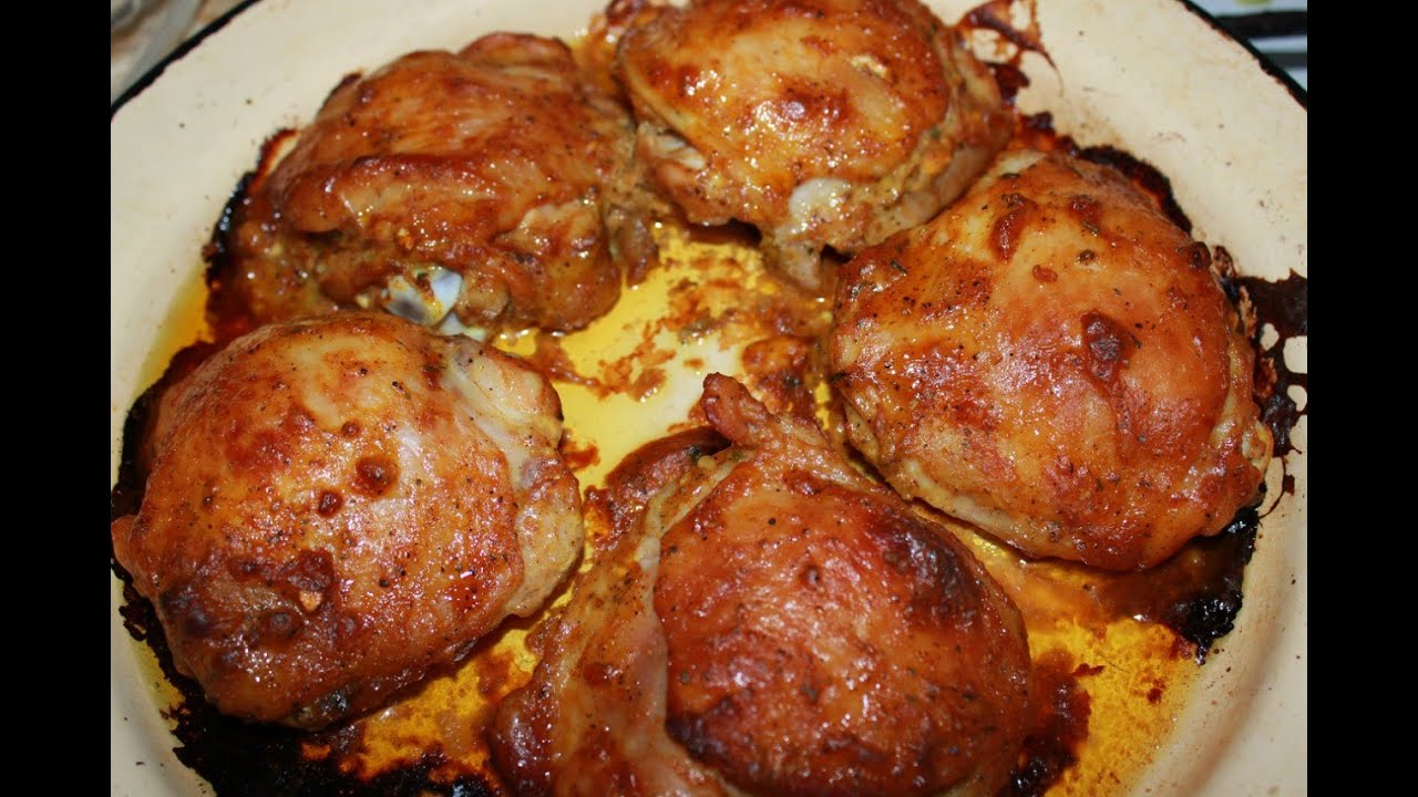 Кусочки сочной курицы в духовке