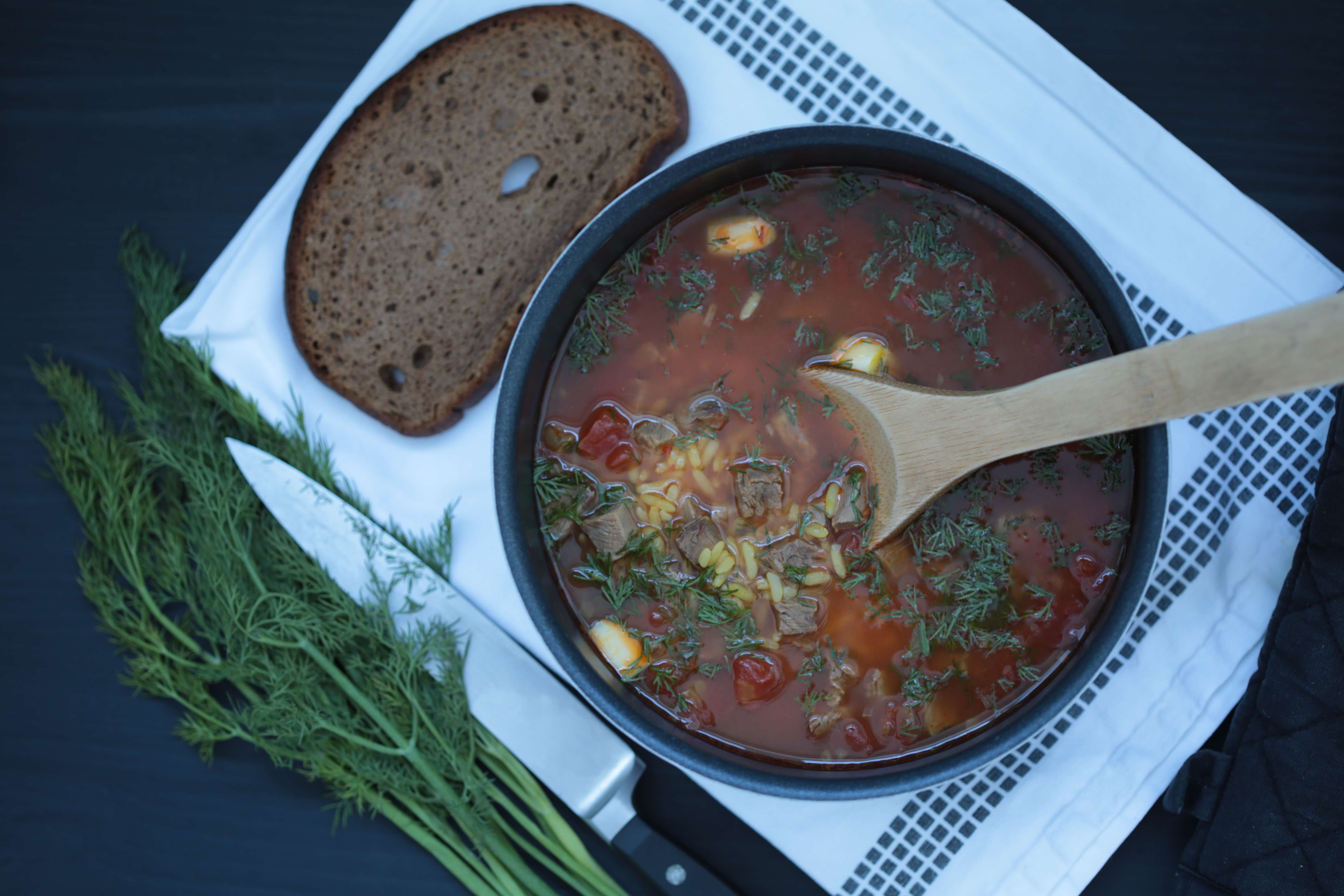 Суп харчо с гранатовым соком и грецкими орехами рецепт с фото