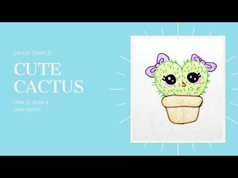 How to draw a cute cactus. 🌵 Как нарисовать милый кактус.