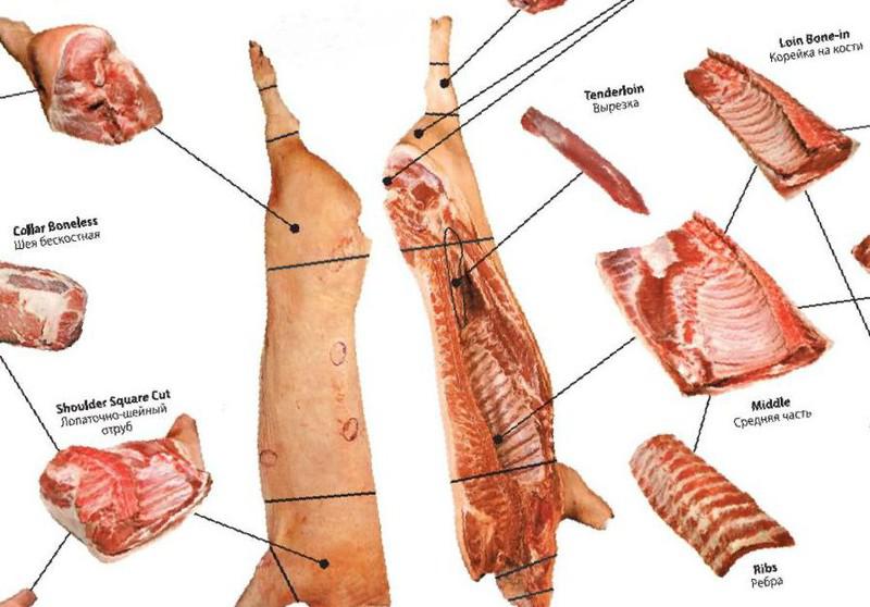 Части мяса свинины. Разруб полутуши свинины. Полутуши и четвертины свинины. Свинина полутуши четверть туши.