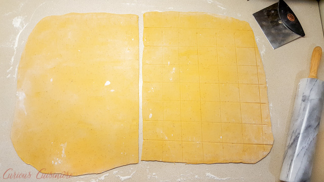 Making Ravioli Step By Step 1 Rolled and Cut Dough