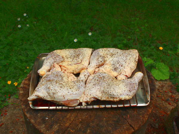 Chicken Leg Quarters, Ready For The Smoker!